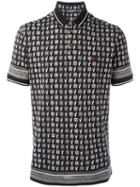 Dolce & Gabbana Cactus Print Polo Shirt, Men's, Size: 46, Black, Cotton