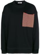 Jil Sander Oversized Chest Pocket Sweatshirt - Black
