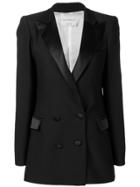 Hebe Studio Double-breasted Fitted Blazer - Black