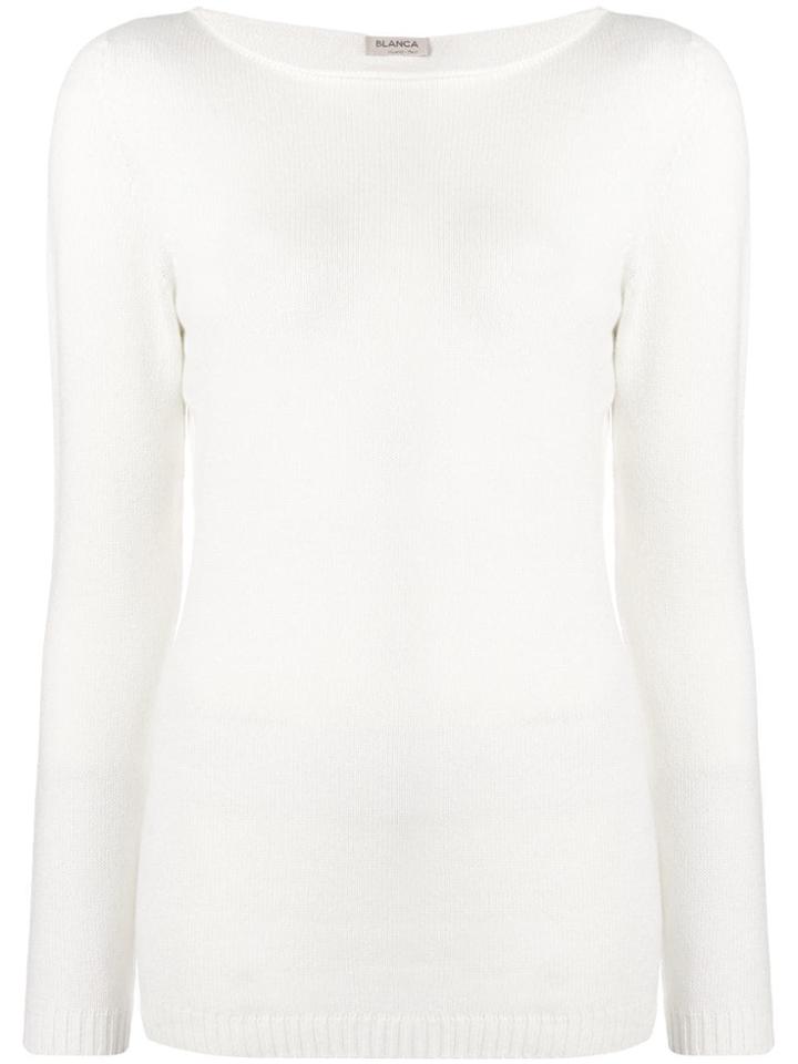 Blanca Basic Jumper - White