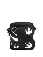 Mcq Alexander Mcqueen Swallow Print Messenger Bag - Black