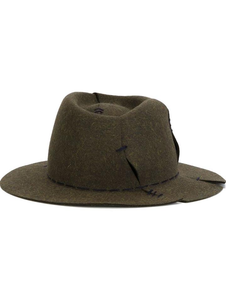 Maison Michel 'andre' Hat With Stitching Details