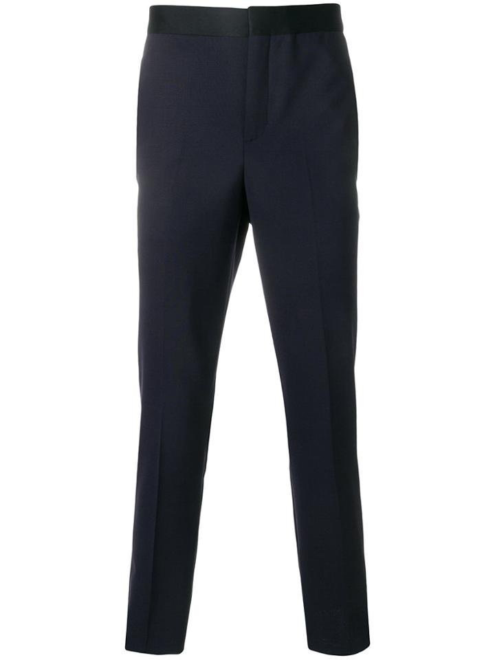 Neil Barrett Side Panel Straight Tailored Trousers - Blue