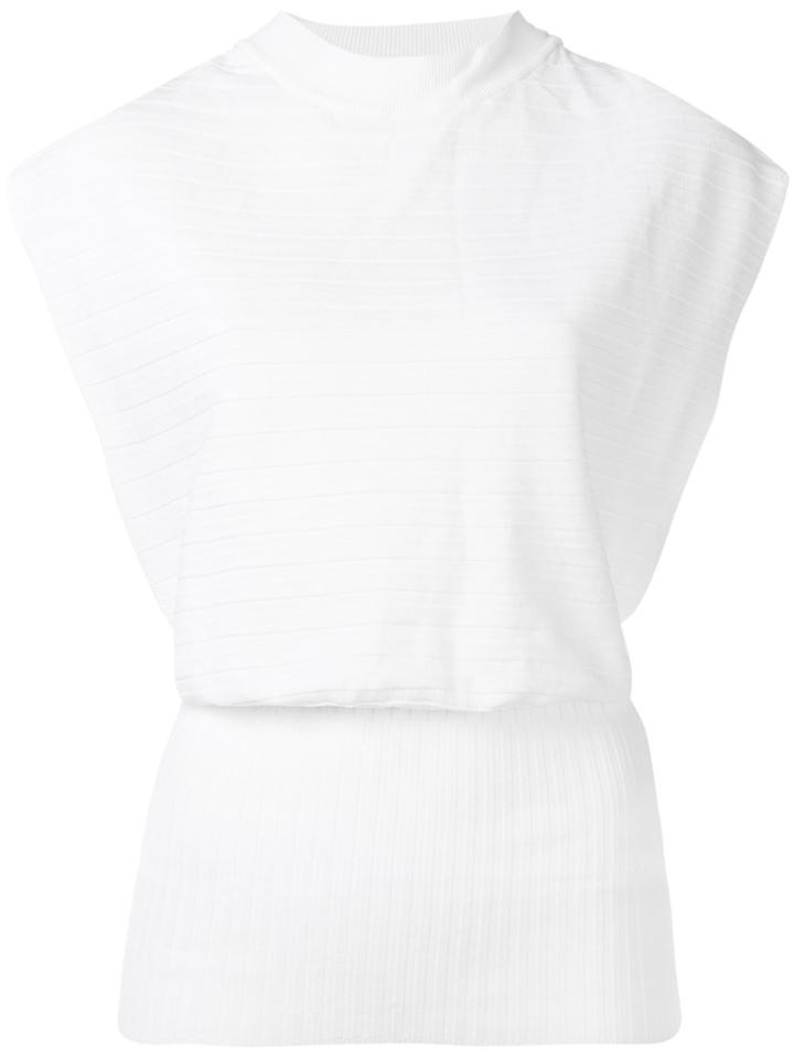 Erika Cavallini Open Back Knitted Blouse - White