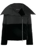 Emporio Armani Padded Velvety Padded Jacket - Black