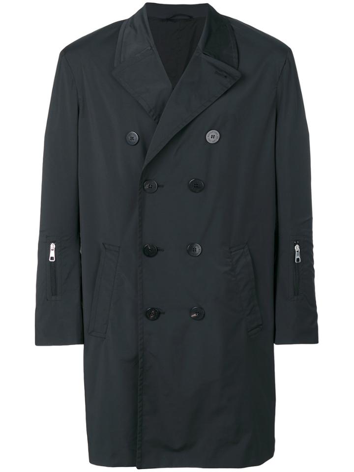 Neil Barrett Zip Detail Trench Coat - Black