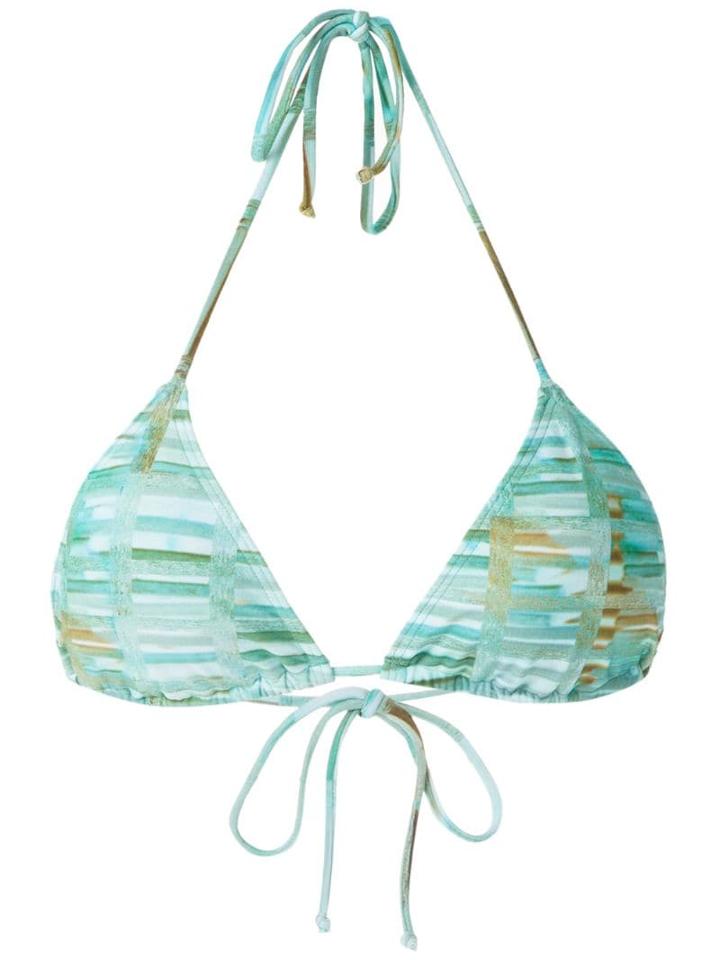 Lygia & Nanny Lido Printed Bikini Top - Blue