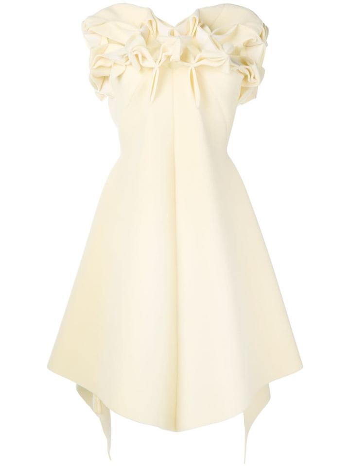 Stefano Mortari Ruffle Detail Sleeveless Dress - Neutrals