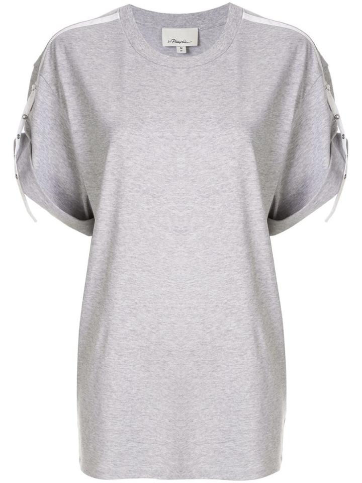 3.1 Phillip Lim Oversized Sleeve Tab T-shirt - Grey