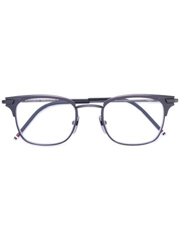 Thom Browne - Square Glasses - Unisex - Metal - 49, Grey, Metal