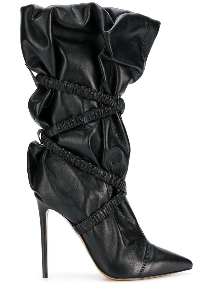 Alexandre Vauthier Dune Wraparound Boots - Black
