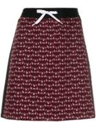 Miu Miu Monogram Knitted Skirt - Black