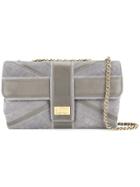 Chanel Vintage Double Chain Shoulder Bag - Grey