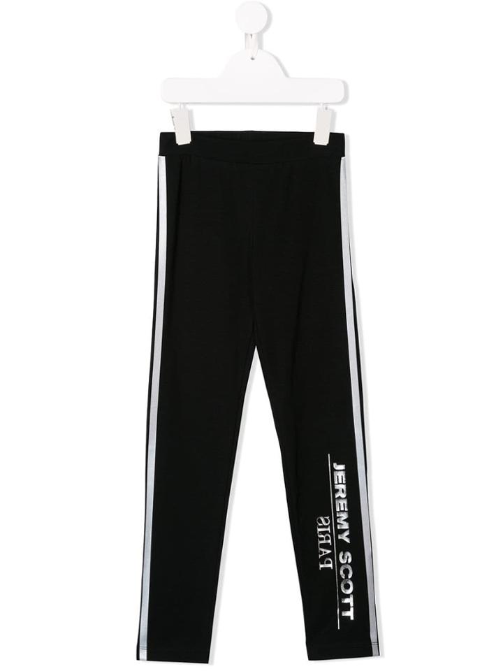 Jeremy Scott Junior Teen Logo Print Track Pants - Black