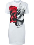 Mcq Alexander Mcqueen Split Rose Collage Print T-shirt Dress
