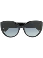 Dior Eyewear Oversize Cat Eye Sunglasses - Black