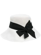 Ca4la Wide Brim Ribbon Hat - White
