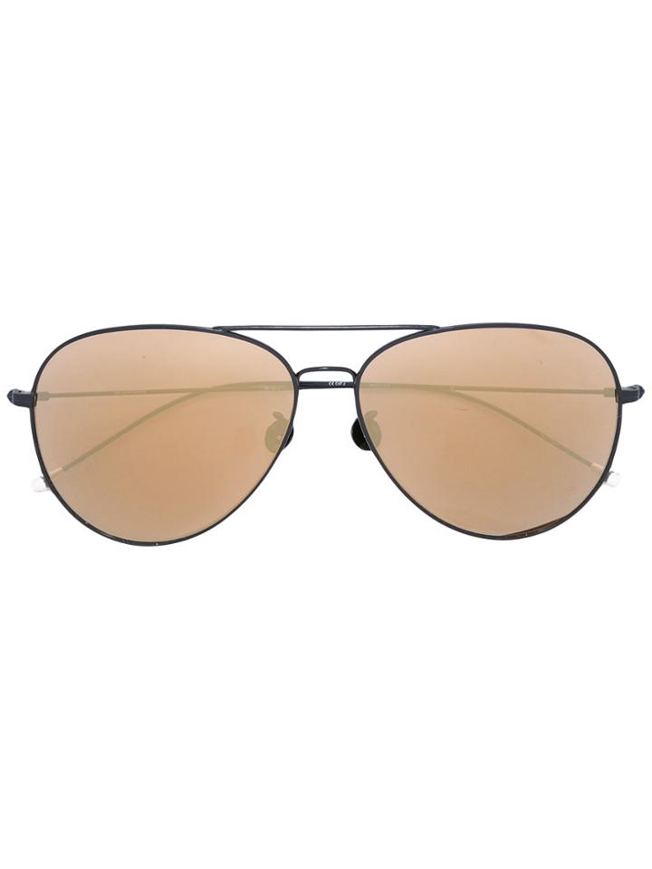 Linda Farrow Gallery Ann Demeulemeester Aviator Sunglasses - Black