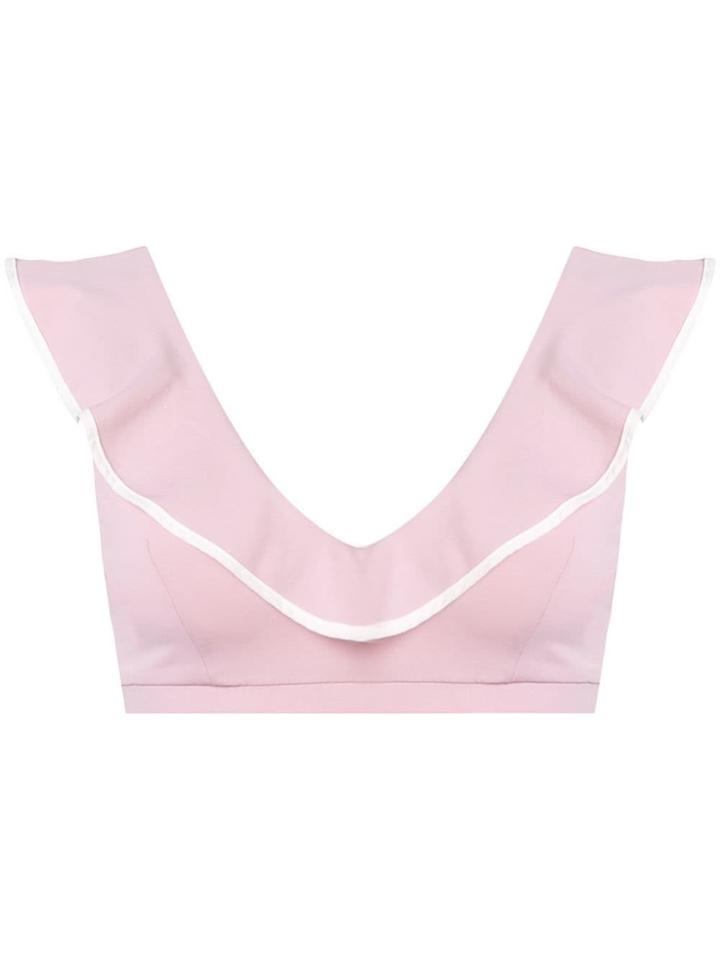 Marysia Frill Bikini Top - Pink