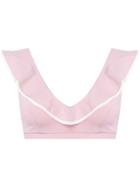 Marysia Frill Bikini Top - Pink