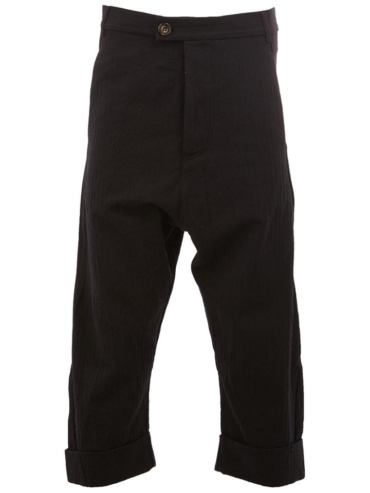 Song For The Mute Loose Fit Cropped Trousers, Men's, Size: 50, Blue, Cotton/nylon/wool