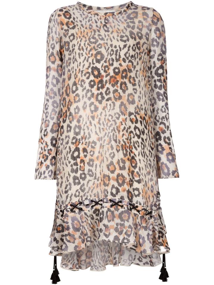 Chloé Ruffled Tassel Dress - Neutrals