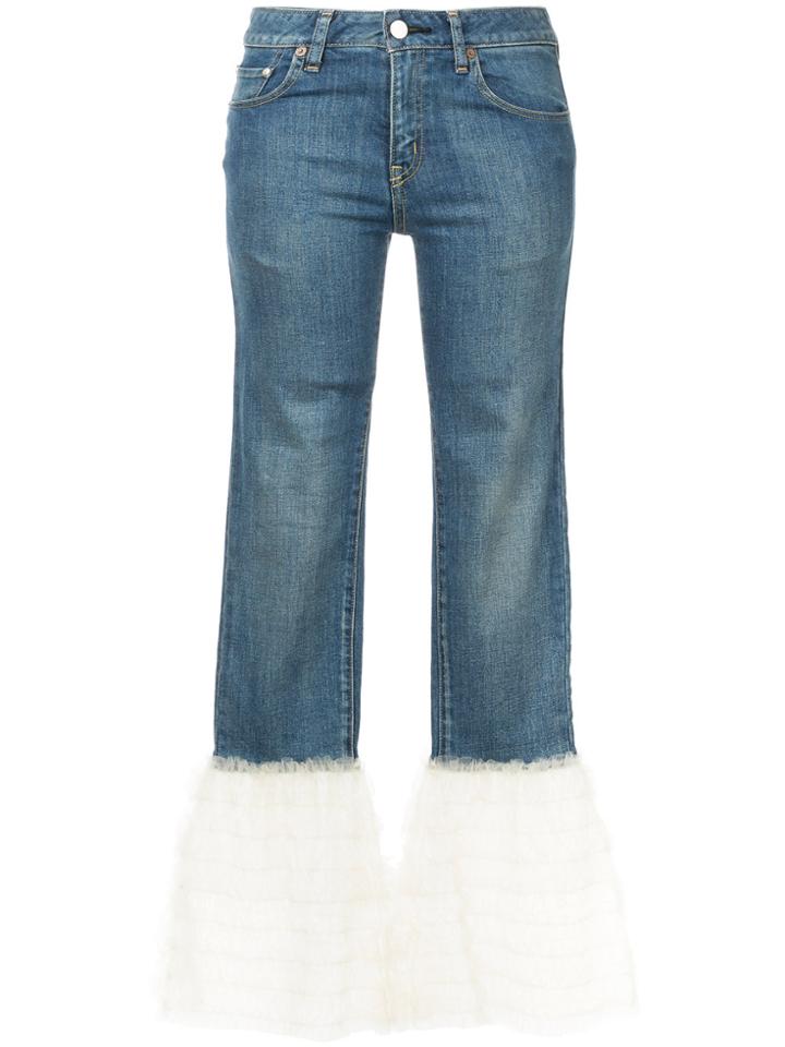 Tu Es Mon Trésor Tulle Frill Hem 3y Jeans - Blue