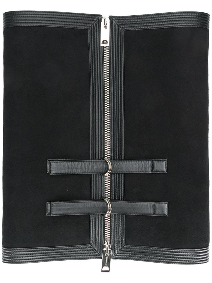 Les Hommes Zipped Snood - Black