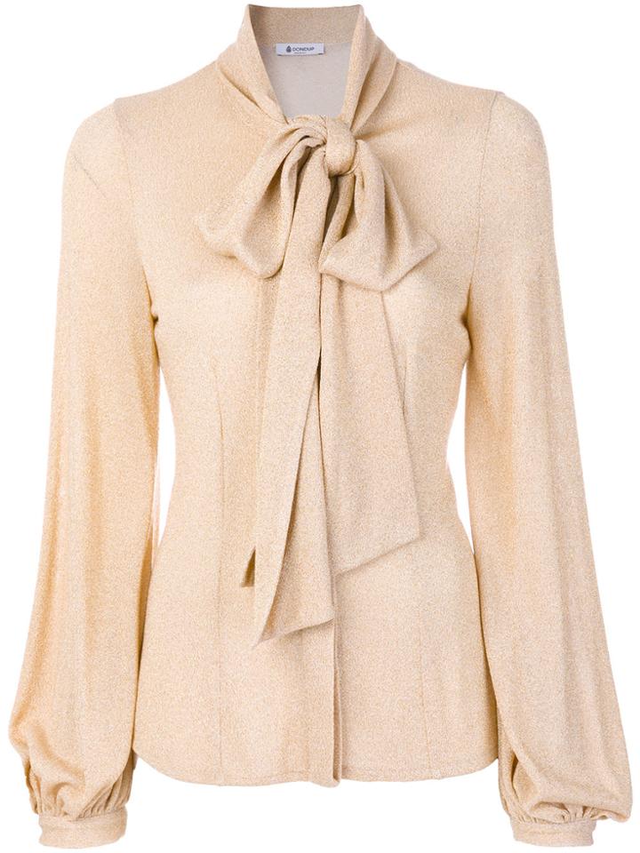 Dondup Tie Neck Blouse - Metallic