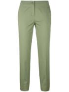 Etro Cropped Tailored Trousers, Women's, Size: 38, Green, Cotton/spandex/elastane