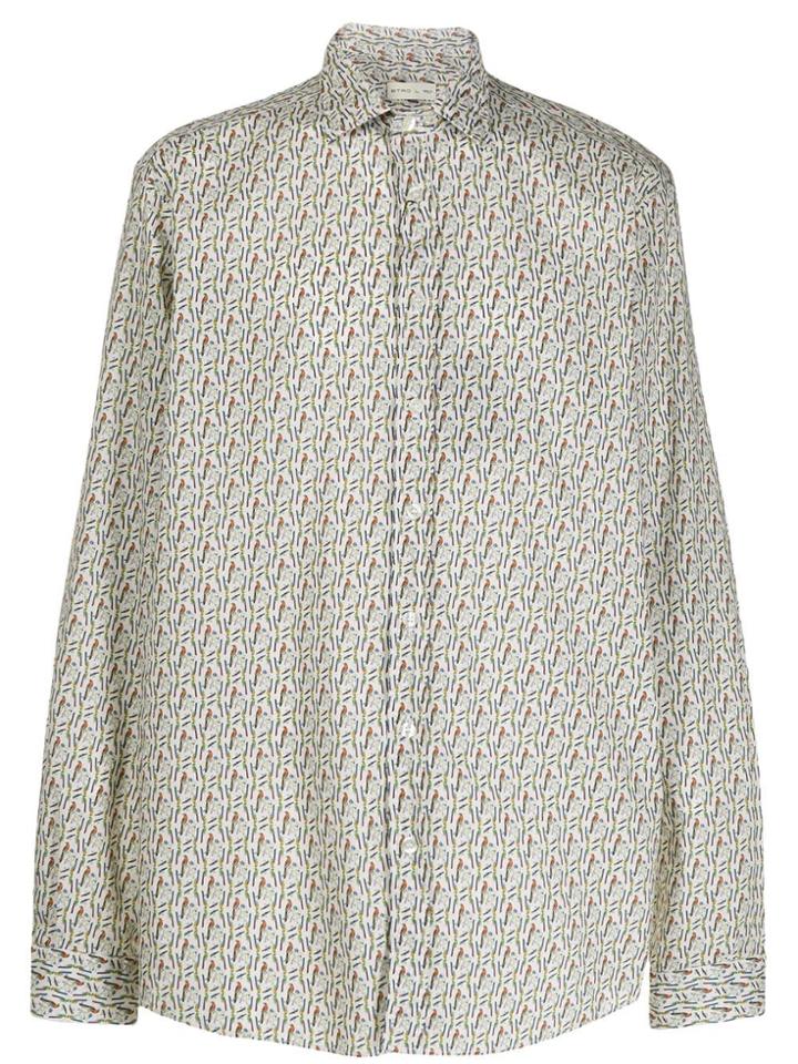 Etro Bird Print Shirt - Neutrals
