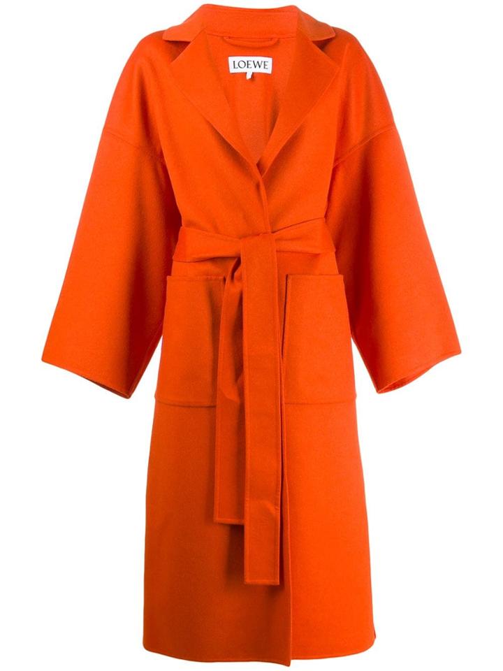 Loewe Belted Trench Coat - Orange