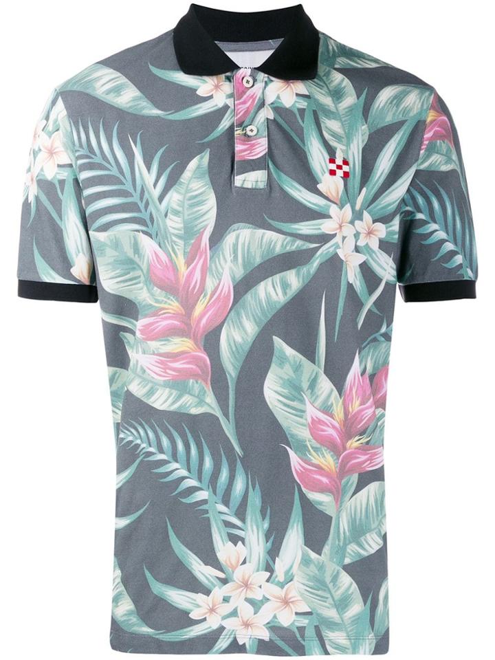 Mc2 Saint Barth Floral Print Polo Shirt - Green