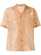 Sulvam Embroidered Short-sleeved Shirt - Gold