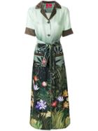 F.r.s For Restless Sleepers Long Floral Duster Coat - Green