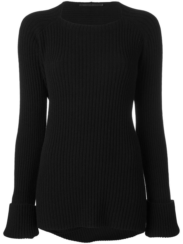 Haider Ackermann Ribbed Jumper, Size: Xs, Black, Wool/cashmere