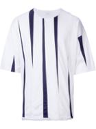 En Route Vertical Stripe T-shirt, Men's, Size: 3, White, Cotton/polyester