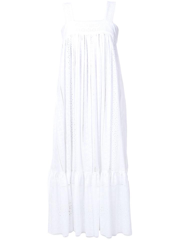 Flow The Label - Flared Midi Dress - Women - Cotton - L, White, Cotton