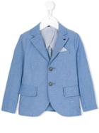 Armani Junior - Blazer With Pocket Square - Kids - Cotton/polyester/spandex/elastane/viscose - 12 Yrs, Blue