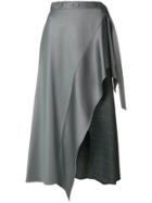 Ssheena Panelled Asymmetric Skirt - Grey