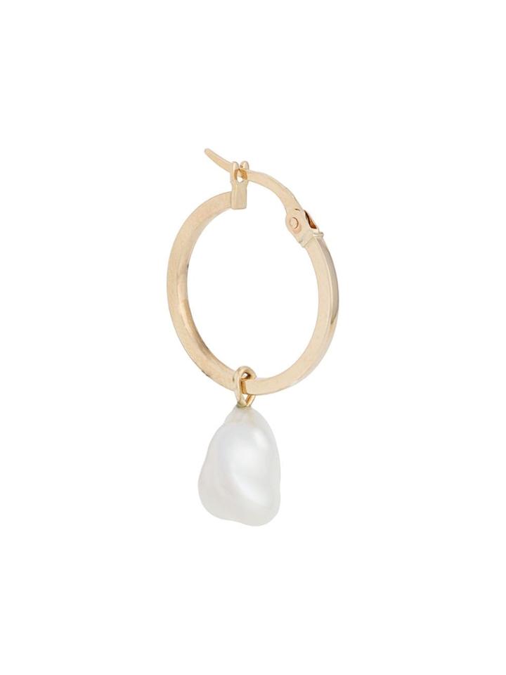 Origin 31 9kt Yellow Gold Medium Sherbert Pip Baroque Pearl Hoop