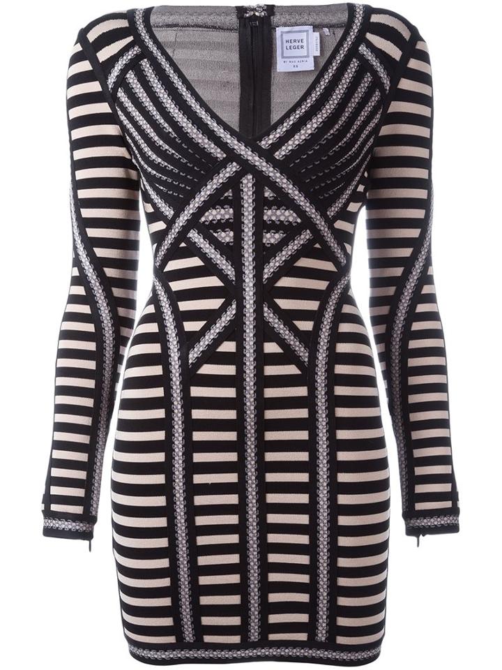 Hervé Léger 'stella' Dress, Women's, Size: Xs, Black, Rayon/nylon/spandex/elastane