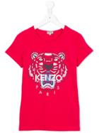 Kenzo Kids Logo Print T-shirt, Girl's, Size: 16 Yrs, Pink/purple