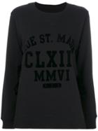 Mm6 Maison Margiela Appliquè Text Sweatshirt - Black
