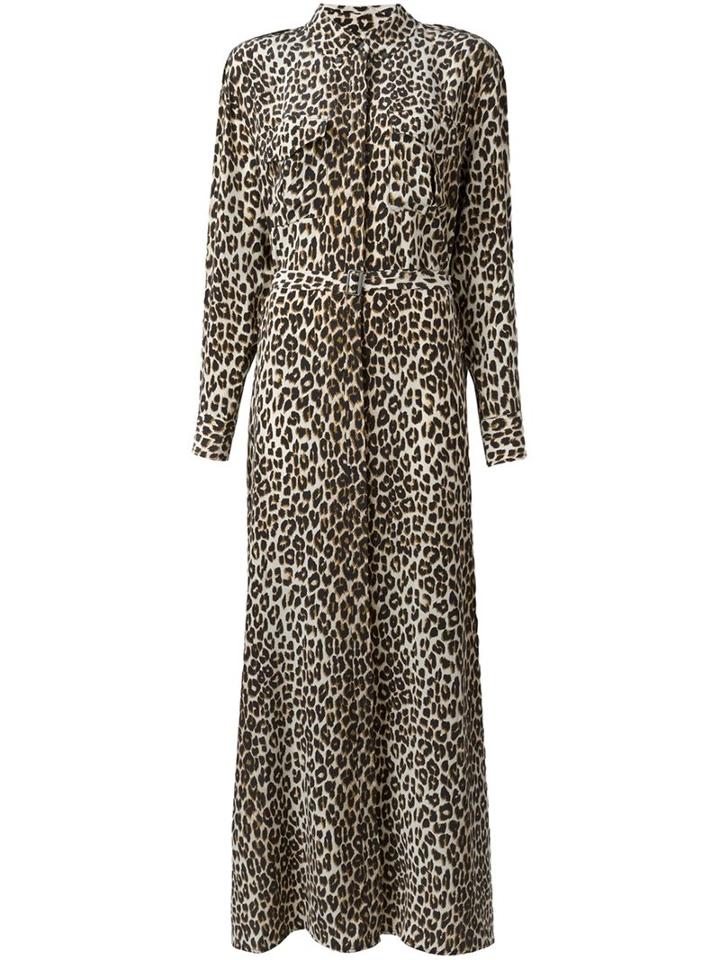 Equipment Leopard Print Maxi Dress, Women's, Size: Xs, Silk