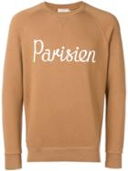 Maison Kitsuné Printed 'parisien' Sweatshirt - Brown