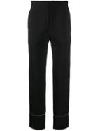 Yohji Yamamoto Pre-owned 2000's Contrast Stitch Trousers - Black
