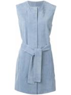 Drome Sleeveless Belted Vest - Blue