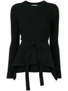 3.1 Phillip Lim Peplum Belted Top - Black