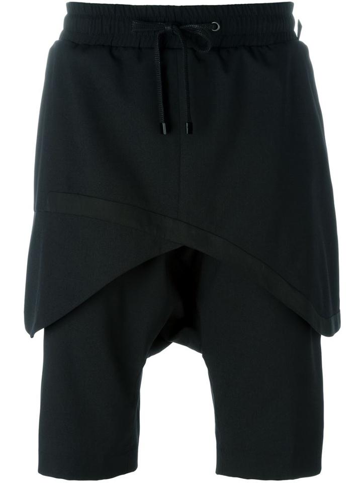 D-gnak Overlay Drop Crotch Shorts